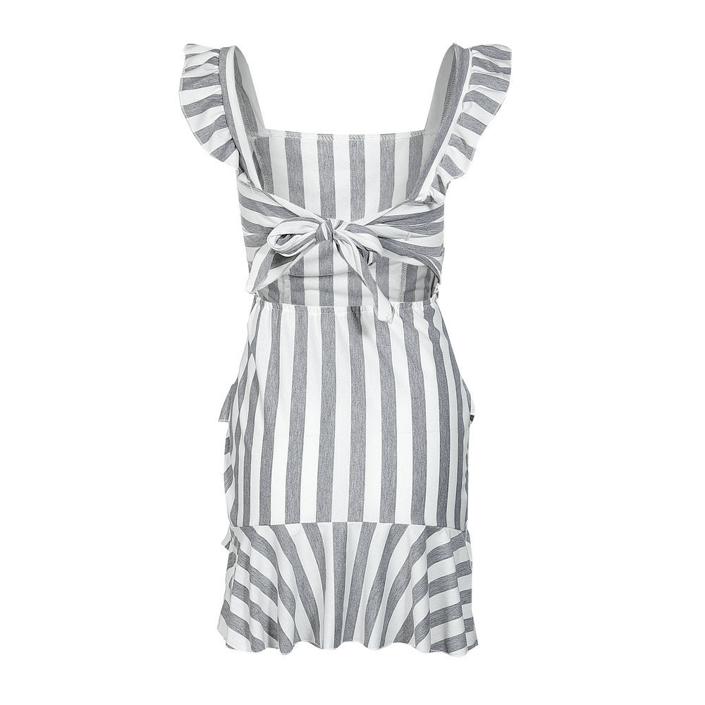 Striped Lace Cami Dress
